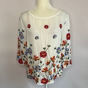 Kindred Floral Embroidered Women's Top